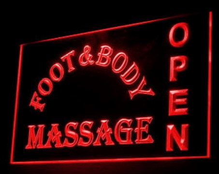 FOOT & BODY MASSAGE OPEN LED Neon Sign